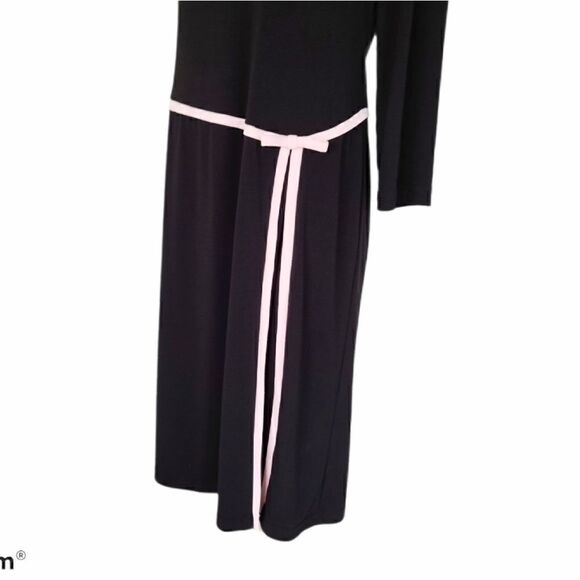 Connected Apparel Black Pink Long Sleeve Dress - Picture 9 of 12